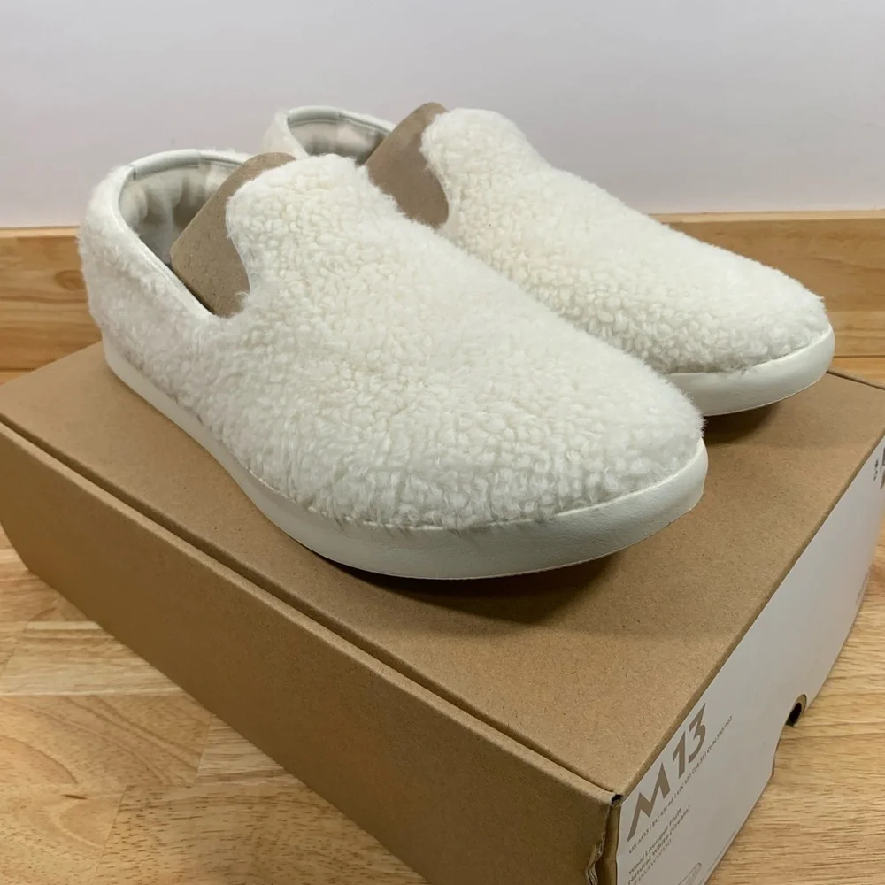 NEW Wool Lounger Fluff Mens 13 Natural White Cream‎ Merino Wool MF1MAWW130